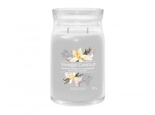 Svíčka Yankee Candle Signature  SMOKED VANILLA & CASHMERE -  Kouřová vanilka a kašmír 567g velká