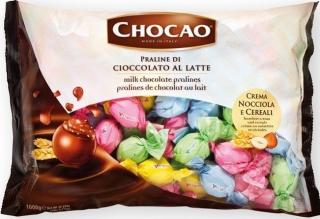 Vergani Chocao Crema Nocciola e Cereali Mix barev - mléčné čokoládové pralinky mix barev 1kg