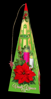 Veselé Vánoce - Vánoční svíčka - Porcovaný zelený čaj 18x2g Liran