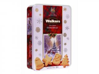 Walkers Pure Butter Shortbread - Vánoční skotské máslové sušenky v plechové dóze 250g
