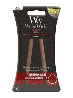 WoodWick Náhradní vonné tyčinky do auta Cinnamon Chai (Auto Reeds Refill)