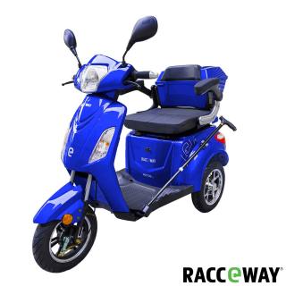 Elektrický tříkolový vozík RACCEWAY VIA, modrý lesklý, Montáž a zaškolení u zákazníka zdarma po celé ČR Výkon (W): 1000