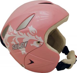 Lyžařská přilba SULOV® RANGER, růžová lesk-kytka Helma velikost: XS