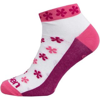 ponožky ELEVEN Luca FLOVER PINK Barva: růžové/bílé/fialové, Velikost: S /2- 4