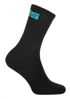 Ponožky PELLS Logos Barva: Black/Cyan, Velikost: 35-38