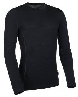 Triko PELLS Merino dlouhý rukáv Black Velikost: XS