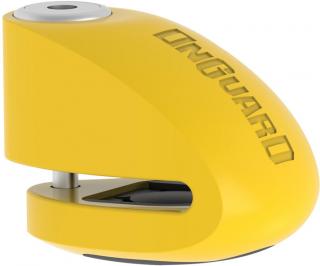 zámek ONGUARD diskový s alarmem pin 6 mm žlutý Barva: žlutá