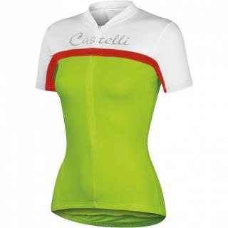 CASTELLI PROMESSA DRES W Barva: zelená/bílá/červená, Velikost: L