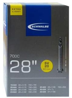 Schwalbe duše 28  SV20 50mm 18/25-622/630 galuskový ventilek light