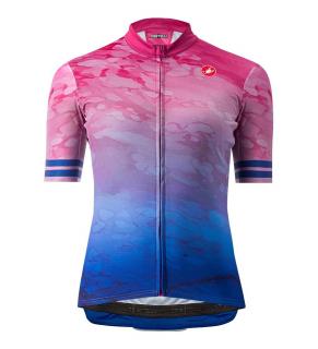 Dámský cyklistický dres CASTELLI MARMO Multicolor amethyst Velikost: L