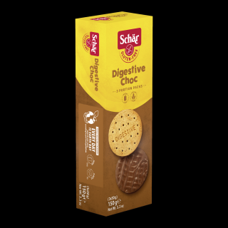 SCHÄR - Digestive choc sušenky cereální pol.v mléčné čokoládě,bez lepku,150g