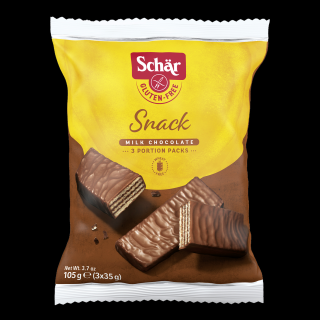 SCHÄR - Snack-oplatky v čokoládě s náplní, bez lepku,105g