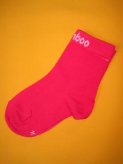 Bambusové ponožky Bobik 1 Barva: tmavěrůžová, Velikost: 9-12 (0-4 měsíce)