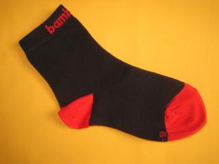Bambusové ponožky Hugo Barva: černá + červená, Velikost: 16-18 (24-27)