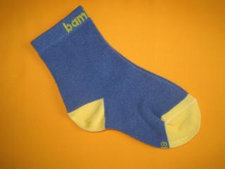 Bambusové ponožky Hugo Barva: modrá+žlutá, Velikost: 16-18 (24-27)