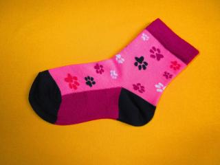 Bambusové ponožky Stopík Barva: růžová, Velikost: 16-18 (24-27)