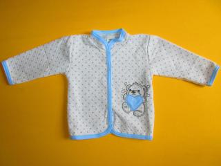 Bavlněný kojenecký kabátek s výšivkou Barva: světlemodrá, Velikost: 74