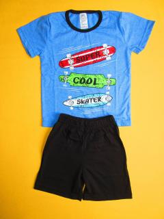 Chlapecké pyžamo krátký rukáv Super Cool 1 Barva: denim+černá, Velikost: 104