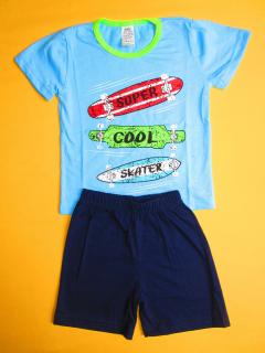 Chlapecké pyžamo krátký rukáv Super Cool 1 Barva: světlemodro-tmavěmodrá, Velikost: 104