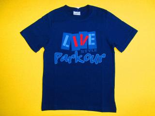 Chlapecké tričko krátký rukáv Parkour Live Barva: tmavěmodrá, Velikost: 128