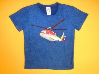 Chlapecké tričko krátký rukáv Vrtulník 1 Barva: denim, Velikost: 104