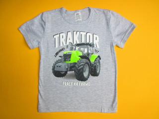Chlapecké tričko s krátkým rukávem Traktor 1 Barva: světlešedá, Velikost: 110