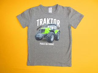 Chlapecké tričko s krátkým rukávem Traktor 2 Barva: šedá, Velikost: 134