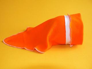 Dívčí čepice - šátek Barva: oranžová, Velikost: 44