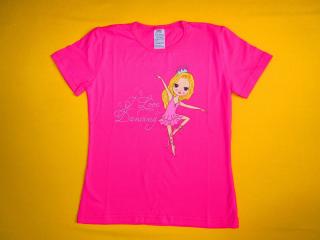 Dívčí tričko krátký rukáv I Love Dancing 2 Barva: růžová, Velikost: 122