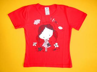 Dívčí tričko krátký rukáv Summer days Barva: červená, Velikost: 104