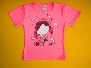 Dívčí tričko krátký rukáv Summer days Barva: růžová, Velikost: 98
