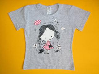 Dívčí tričko krátký rukáv Summer days Barva: šedá, Velikost: 104