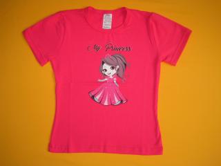 Dívčí tričko My Princess, krátký rukáv Barva: růžová, Velikost: 98