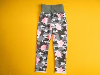 Dívčí volnočasové kalhoty 2 Barva: šedá+růžová, Velikost: 122