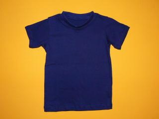 Jednobarevné tričko s krátkým rukávem Barva: tmavěmodrá, Velikost: 104
