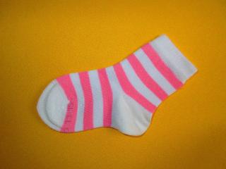 Kojenecké bambusové ponožky Babárek Barva: růžová+bílá, Velikost: 13-15 (19-22)