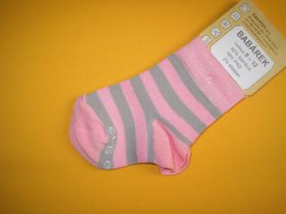Kojenecké bambusové ponožky Babárek Barva: růžová, Velikost: 9-12 (0-4 měsíce)