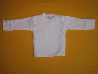 Košilka do porodnice s rukavičkou výšivka Barva: bílá, Velikost: 56