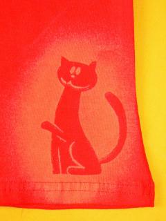 Leginy do zvonu Barva: červená, Varianta: Motiv kočka, Velikost: 92