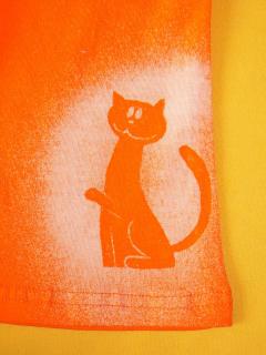 Leginy do zvonu Barva: oranžová, Varianta: Motiv kočka, Velikost: 104