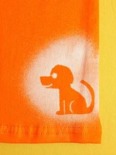 Leginy do zvonu Barva: oranžová, Varianta: Motiv pes, Velikost: 74
