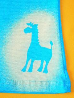 Leginy do zvonu Barva: tyrkysově modrá, Varianta: Motiv žirafa, Velikost: 92