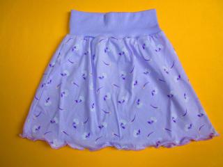 Letní sukně s květinovým motivem Barva: fialková, Velikost: 104