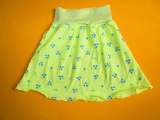 Letní sukně s květinovým motivem Barva: světlezelená, Velikost: 110