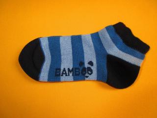 Nízké bambusové ponožky Kubík Barva: Modrá, Velikost: 16-18 (24-27)