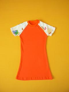 Noční košilka, krátký rukáv Barva: oranžová, Velikost: 104