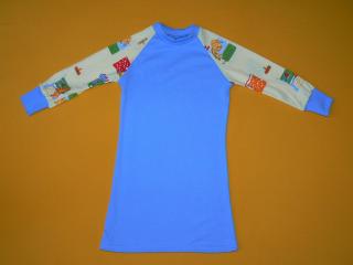 Noční košilka s dlouhým rukávem Barva: Modrá, Velikost: 92