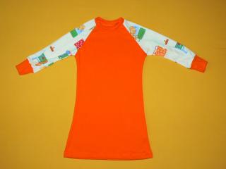 Noční košilka s dlouhým rukávem Barva: oranžová, Velikost: 104