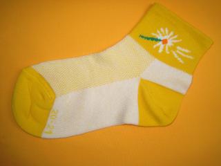 Ponožky Kytka Barva: žlutá, Velikost: 20-21