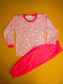Pyžamo dlouhý rukáv, jednobarevné kalhoty 1 Barva: růžová, Velikost: 104